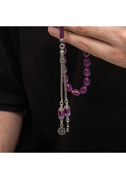 Hk Sıkma Kehribar Tesbih Gümüş Püskül |gümüş Takı Hediyelik Ürünler modelleri