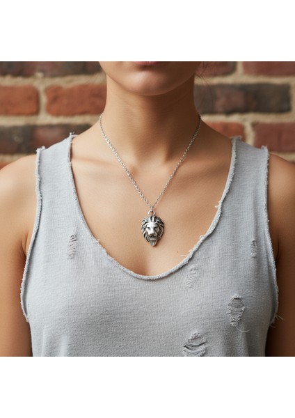 Aslan Gümüş Kaplama Düz Zincir Kolye fiyatları