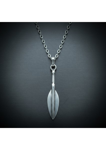 Mızrak Ucu Gümüş Kaplama Düz Zincir Kolye fırsatları