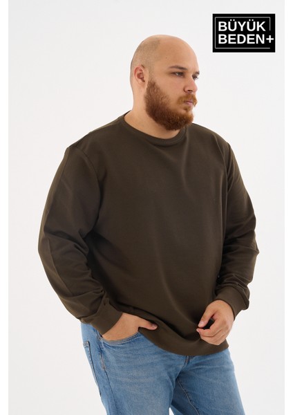 Erkek Büyük Beden Bisiklet Yaka Ince Sweatshirt SPR24BSW56 fiyatları