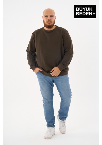 Erkek Büyük Beden Bisiklet Yaka Ince Sweatshirt SPR24BSW56 indirimleri