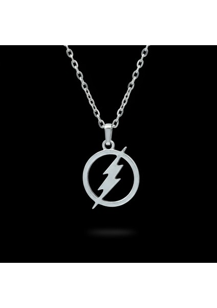 Şimşek - The Flash Gümüş Kaplama Düz Zincir Kolye modelleri
