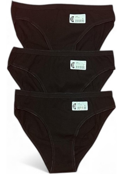 3'lü Siyah Kadın Külot