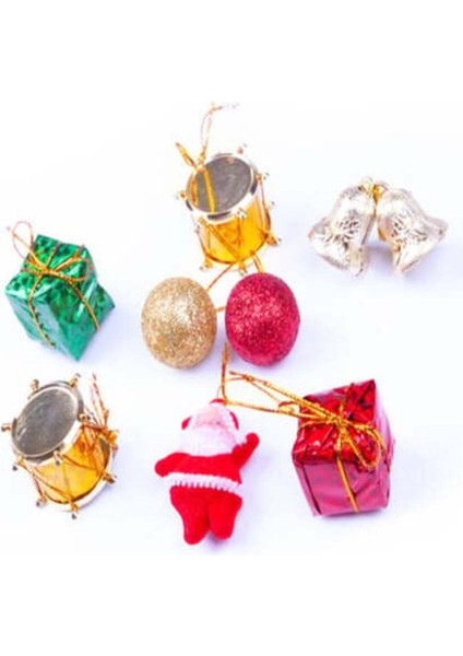 Yılbaşı Için 9'lu Küçük Karışık Çam Ağacı Süsleri Seti, Renkli ve Şık Dekorasyon fiyatları