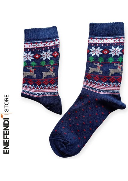 2 Çift Kadın Termal Kalın Lacivert Kırmızı Çorap–yumuşak Kışlık Bot Çorabı-Yılbaşı-Hediye 36-40 fırsatları
