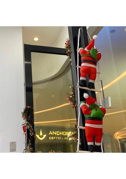 87 cm 2'li Noel Baba Tırmanan Süsleri, Yılbaşı Vitrin ve Çam Ağacı Süsleri fırsatları