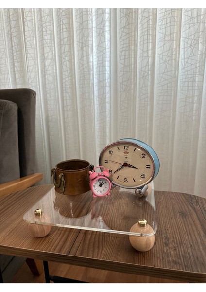 Turuncu Ahşap Top Ayaklı Şeffaf Düzenleyici, Şık ve Fonksiyonel Organizer. fiyatları