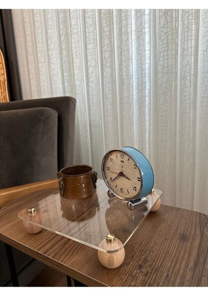 Turuncu Ahşap Top Ayaklı Şeffaf Düzenleyici, Şık ve Fonksiyonel Organizer. modelleri