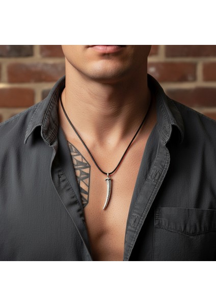 Fil Dişi Gümüş Kaplama Düz Zincir Kolye fiyatları