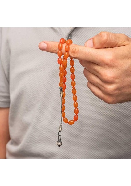 Hk Sıkma Kehribar Tesbih Gümüş Kazaz Püsküllü |gümüş Takı Hediyelik Ürünler fiyatları