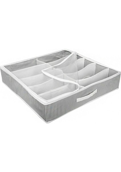 Ayakkabı Saklama Çantası 12 Bölmeli Shoes Under Ayakkabı Hurcu - Siyah Beyaz fırsatları