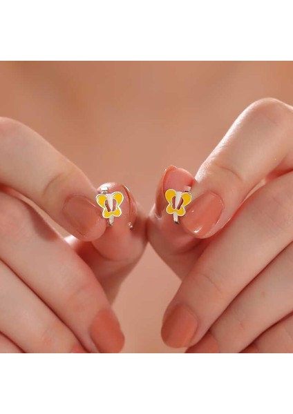 Hk Gümüş Çocuk Küpe Sarı Kelebek |gümüş Takı Hediyelik Ürünler fiyatları