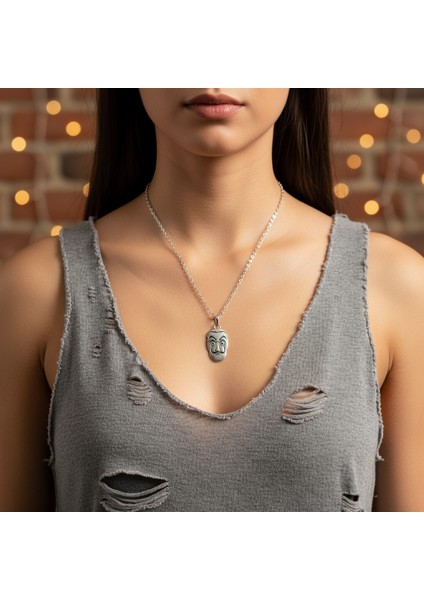 La Casa De Papel - Salvador Dali Gümüş Kaplama Düz Zincir Kolye fiyatları