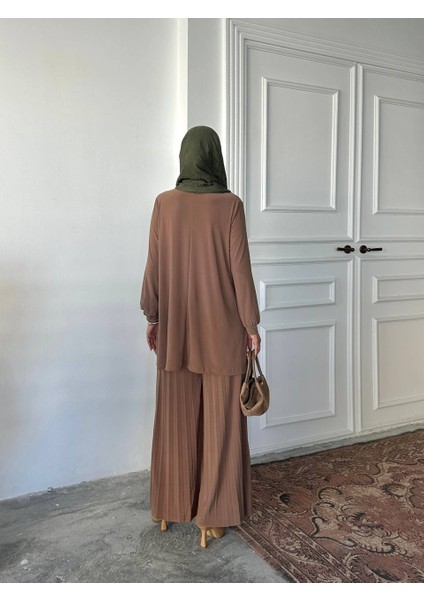 Tesettür Piliseli Pantolon Tunik Sandy Ikili Takım indirimleri