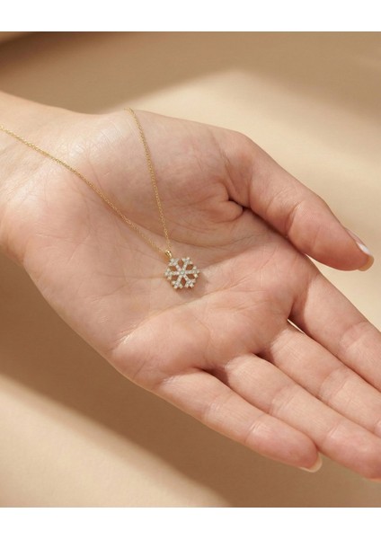 Kar Tanesi 14 Ayar Altın Kolye modelleri