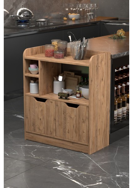 Mutfak Dolabı Çok Amaçlı Fırın Dolabı 2 Kapaklı Raflı Kahve Köşesi Atlantik Çam fiyatları