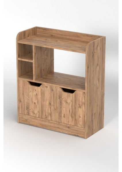 Mutfak Dolabı Çok Amaçlı Fırın Dolabı 2 Kapaklı Raflı Kahve Köşesi Atlantik Çam fırsatları