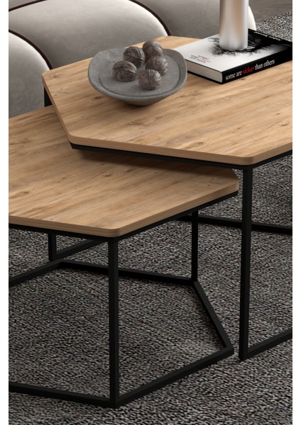 Orta Sehpa Altıgen İkili Lüx Atlantik Çam fiyatları