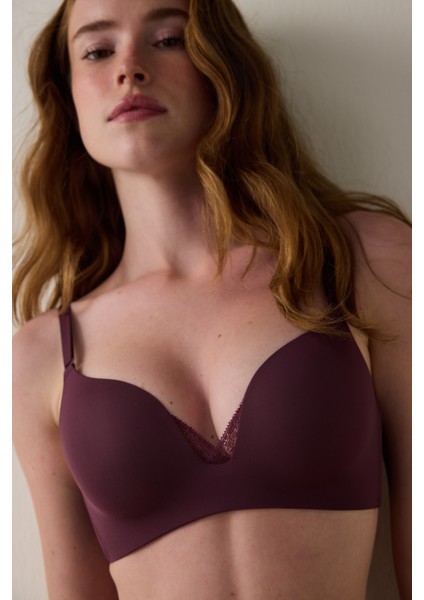 Bordo Eliza Balensiz Push Up Sütyen fiyatları