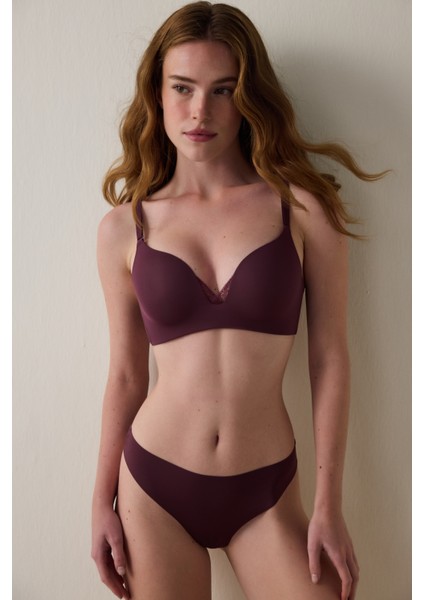 Bordo Eliza Balensiz Push Up Sütyen fırsatları