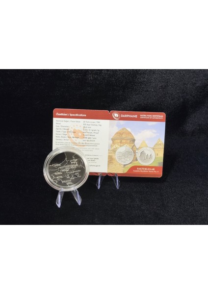 Saltuklular – Anadolu Beylikleri Serisi No:4 Gümüş Sikke Hatıra Para (925 Ayar, Proof)