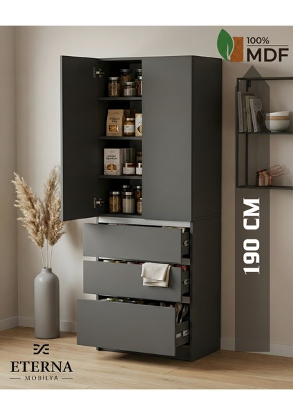 Çekmeceli Çok Amaçlı Dolap | Mutfak Dolabı | Kiler Dolabı | Erzak Dolabı