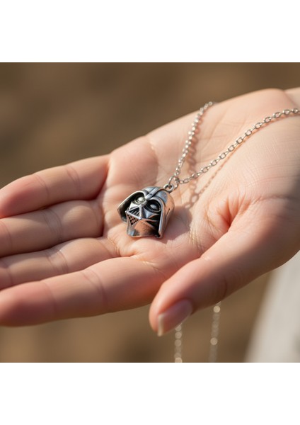 Star Wars - Darth Vader Gümüş Kaplama Düz Zincir Kolye indirimleri