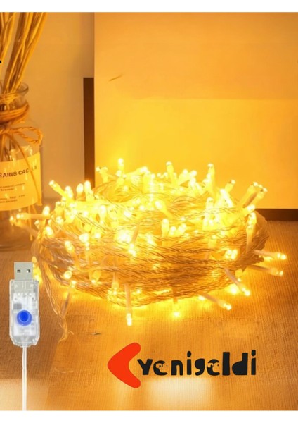 50 Ledli 5m USB Günışığı Noel Dekorasyon, Çok Kademeli, Parlak ve Renkli Işıklar