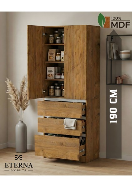 Çekmeceli Çok Amaçlı Dolap | Mutfak Dolabı | Kiler Dolabı | Erzak Dolabı