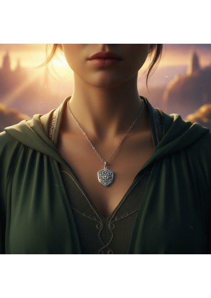 The Legend Of Zelda Kalkan Gümüş Kaplama Düz Zincir Kolye fiyatları