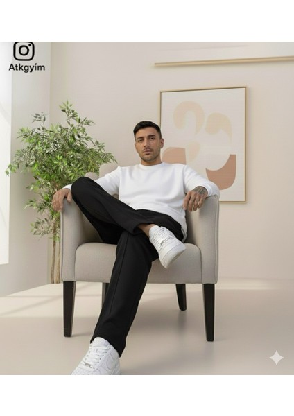 Premium Rahatlık: Ekru Oversize Dikiş Detaylı Jogger Eşofman Altı modelleri