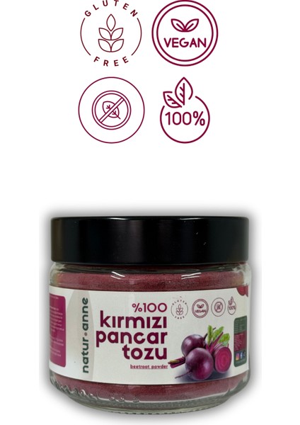 Kırmızı Pancar Tozu 150 gr Cam Kavanoz - Doğal , Katkısız , Koruyucusuz , Premium indirimleri