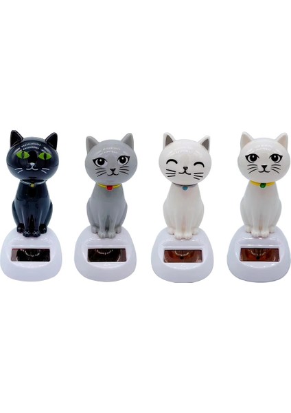 Sallanan Kedi Figürü - Güneş Enerjili