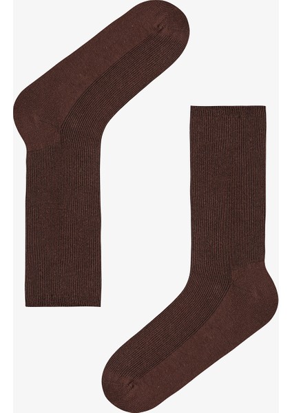 5 Çift Pamuklu Ribli Renkli Soket Çorap