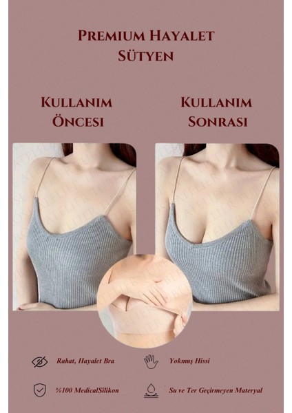 Hayalet Sütyen Dolgunlaştırıcı ve Göğüs Ucu Belli Etmeyen Invisible Premium Bra Kalite Abiye Için modelleri