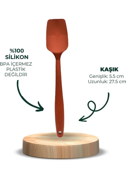 Yanmaz, Yapışmaz ve Çevre Dostu | Premıum Silikon Spatula & Kaşık Seti fırsatları