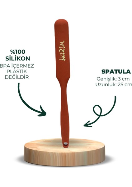 Yanmaz, Yapışmaz ve Çevre Dostu | Premıum Silikon Spatula & Kaşık Seti