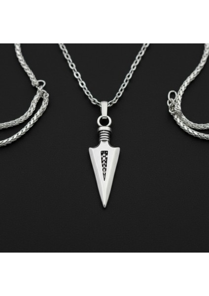 Ok ucu Gümüş Kaplama Düz Zincir Kolye modelleri