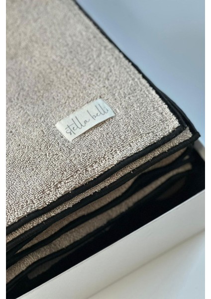 %100 Pamuk 90 x 150 cm Banyo Havlusu | Otel | Soura | Kenar Siyah Özel Işlemeli fiyatları