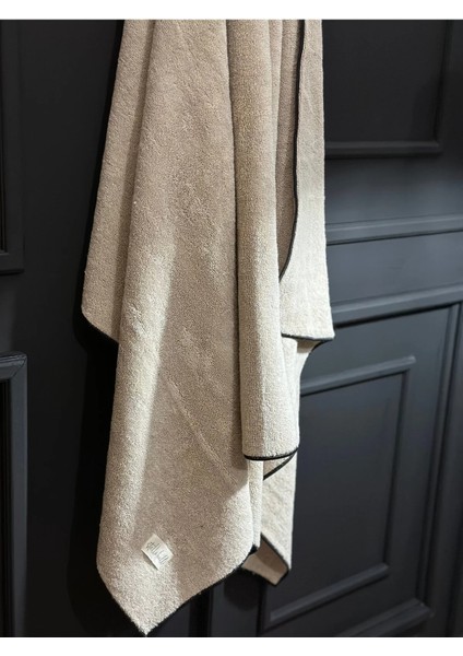 %100 Pamuk 90 x 150 cm Banyo Havlusu | Otel | Soura | Kenar Siyah Özel Işlemeli indirimleri