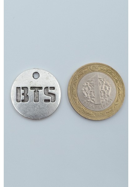 BTS Madalyon Gümüş Kaplama Düz Zincir Kolye fırsatları