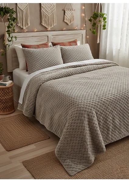 Petek Kare Desen Battalboy Welsoft Yatak Örtüsü fiyatları