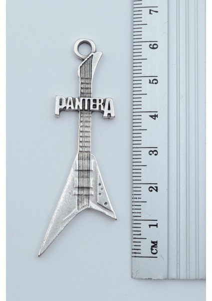 Pantera Elektro Gitar Gümüş Kaplama Düz Zincir Kolye modelleri