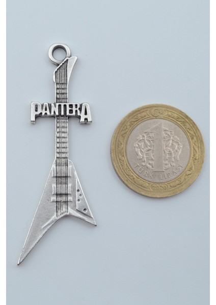 Pantera Elektro Gitar Gümüş Kaplama Düz Zincir Kolye fırsatları