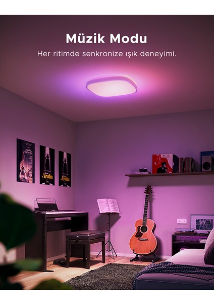 Rgbww + Rgbıc Kare Akıllı Tavan Armatürü 12 Inç indirimleri