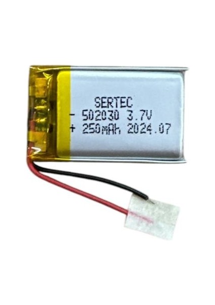 502030 3.7V 250 Mah Li-Polymer Pil DEVRELI/1.5A