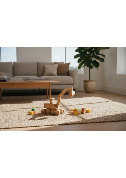 El Yapımı Doğal Ahşap Ekskavatör Oyuncak Inşaat Iş Makinesi Maket Model Araç Çocuklara Özel Hediye modelleri