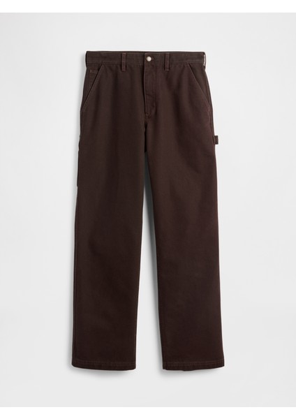 Erkek Koyu Kahverengi Canvas '90S Loose Pantolon fiyatları