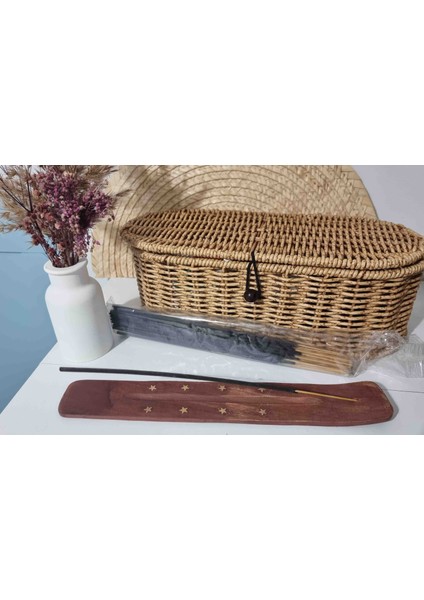 Ahşap Kayık Tütsülük ve 3 Farklı Kokuda Çubuk Tütsü