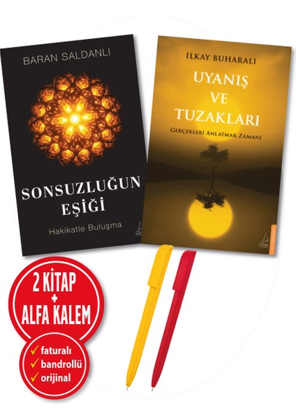 Alfa Kalem+ Baran Saldanlı Ilkay Buharalı 2 Kitap (Sonsuzluğun Eşiği+Uyanış ve Tuzakları) Kişisel